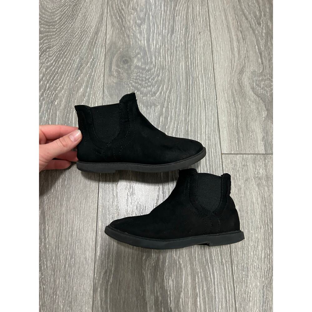 Toddler Girl’s Black Ankle Boots Shoes Size 9